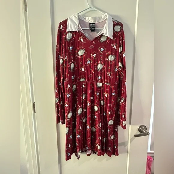 Studio Ghibli My Neighbor Totoro Collared Long-Sleeve Dress Size 1 (XL) - Picture 2 of 7